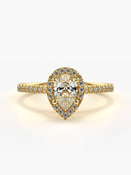 Valanova - Sterling Silver Plated with Yellow Gold and Certified Lab Grown Diamond 0.60Cts