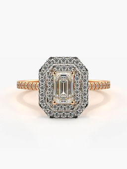 Valanova - Sterling Silver Plated with Rose Gold and Certified Lab Grown Diamond 0.95Cts