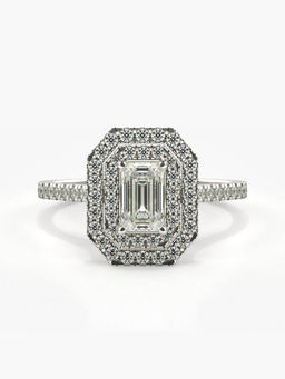 Valanova - Sterling Silver Plated with White Gold and Certified Lab Grown Diamond 0.95Cts