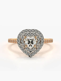 Valanova - Sterling Silver Plated with Rose Gold and Certified Lab Grown Diamond 0.94Cts