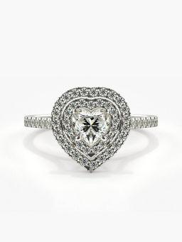 Valanova - Sterling Silver Plated with White Gold and Certified Lab Grown Diamond 0.94Cts