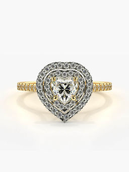 Valanova - Sterling Silver Plated with Yellow Gold and Certified Lab Grown Diamond 0.94Cts