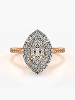 Valanova - Sterling Silver Plated with Rose Gold and Certified Lab Grown Diamond 0.87Cts