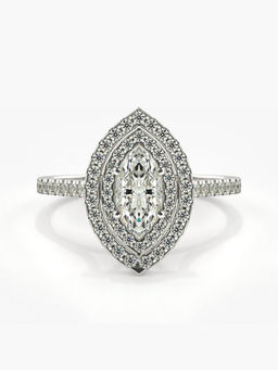 Valanova - Sterling Silver Plated with White Gold and Certified Lab Grown Diamond 0.87Cts