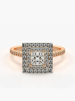 Valanova - Sterling Silver Plated with Rose Gold and Certified Lab Grown Diamond 0.76Cts