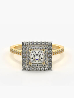 Valanova - Sterling Silver Plated with Yellow Gold and Certified Lab Grown Diamond 0.76Cts