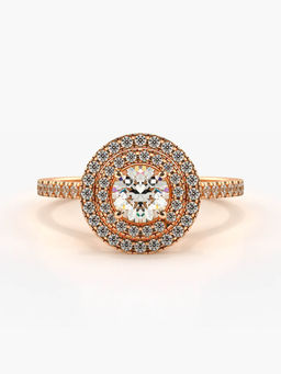 Valanova - Sterling Silver Plated with Rose Gold and Certified Lab Grown Diamond 0.90Cts