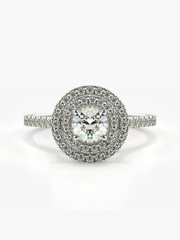 Valanova - Sterling Silver Plated with White Gold and Certified Lab Grown Diamond 0.90Cts