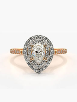 Valanova - Sterling Silver Plated with Rose Gold and Certified Lab Grown Diamond 0.71Cts