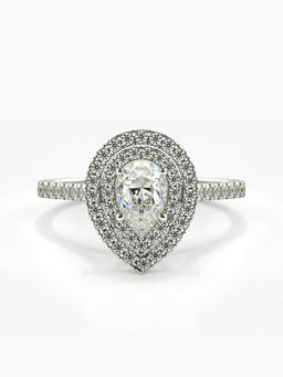 Valanova - Sterling Silver Plated with White Gold and Certified Lab Grown Diamond 0.71Cts