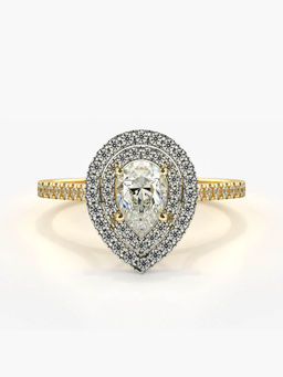 Valanova - Sterling Silver Plated with Yellow Gold and Certified Lab Grown Diamond 0.71Cts