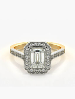 Valanova - Sterling Silver Plated with Yellow Gold and Certified Lab Grown Diamond 1.23Cts