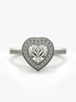 Valanova - Sterling Silver Plated with White Gold and Certified Lab Grown Diamond 1.08Cts