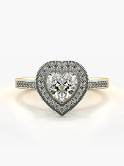 Valanova - Sterling Silver Plated with Yellow Gold and Certified Lab Grown Diamond 1.08Cts
