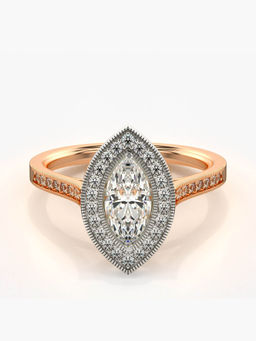 Valanova - Sterling Silver Plated with Rose Gold and Certified Lab Grown Diamond 0.99Cts