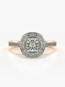 Valanova - Sterling Silver Plated with Rose Gold and Certified Lab Grown Diamond 1.04Cts