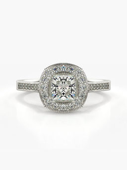 Valanova - Sterling Silver Plated with White Gold and Certified Lab Grown Diamond 1.04Cts