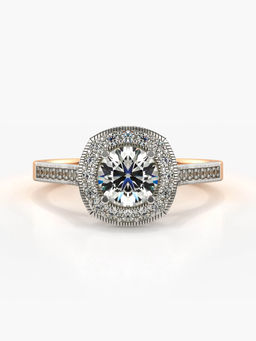 Valanova - Sterling Silver Plated with Rose Gold and Certified Lab Grown Diamond 1.14Cts