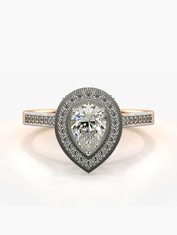 Valanova - Sterling Silver Plated with Rose Gold and Certified Lab Grown Diamond 0.88Cts