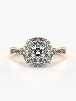 Valanova - Sterling Silver Plated with Rose Gold and Certified Lab Grown Diamond 1.06Cts