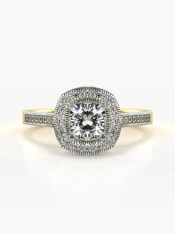 Valanova - Sterling Silver Plated with Yellow Gold and Certified Lab Grown Diamond 1.06Cts