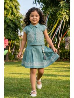 Lagorii - Green Embroidered Co-Ord Set