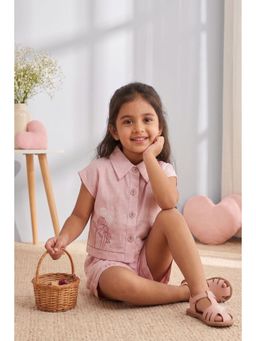 Lagorii - Lavender Floral Embroidered Co-Ord Set