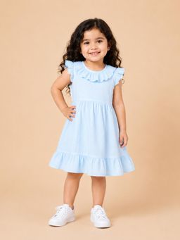 Kidbea - Baby Girls Organic Cotton Dress-Blue