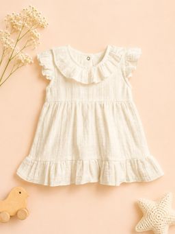Kidbea - Baby Girls Organic Cotton Dress-White