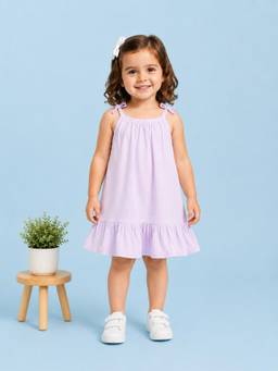 Kidbea - Girls Cotton Dress-Lavender