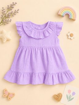Kidbea - Baby Girls Organic Cotton Dress-Lavender