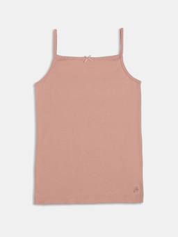 Jockey Juniors - Sg04 Girls Super Combed Cotton Rib Fabric Camisole-Misty Rose
