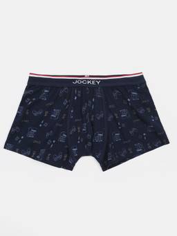 Jockey Juniors - Ub03 Boys Cotton Printed Trunk-Sundried Tomato And Navy (Pack of 2)