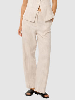 Forever New - Women Cream Stripes Pant