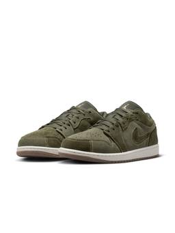 Nike - Mens Air Jordan 1 Low SE Craft Casual Sneakers - Green