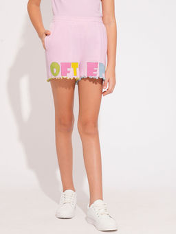 VERO MODA - Girl Pink Printed Shorts