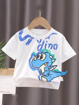 Googo Gaaga - Boys White Cotton T-Shirt