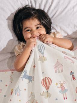 Haus & Kinder - Beige Cotton Reversible Triple Layer Baby Muslin Blanket (0-2 Years)
