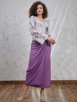 AAREIN - Lavender Knotting Long Skirt