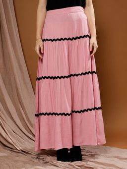 AAREIN - Pink Spiral Lace Skirt