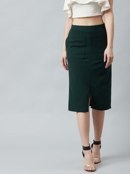 AAREIN - Green Patch Pocket Detail Skirt