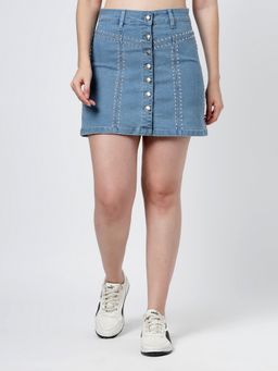 COSMIC TRIO - Women Denim Skirt