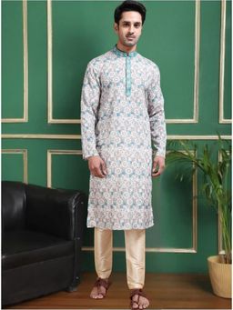 TATTVA - Men Multi-Color Empire Sequinned Kurta with Pyjama
