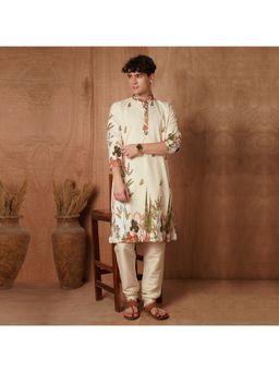 TRYBUY.IN - Men Full Sleeves Chikankari Cotton Kurta with Pant