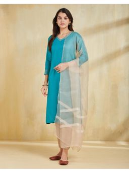 Fabindia - Beige Silk Blend Dupatta