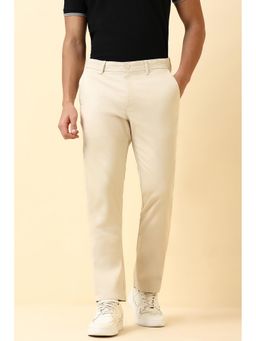 Allen Solly - Men Beige Solid Casual Trouser