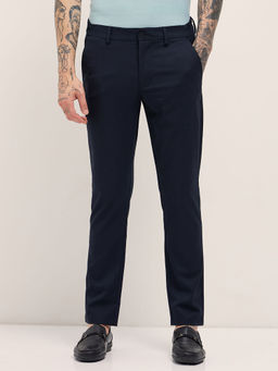 The Bear House - Men's Formal Slim Blue Trouser