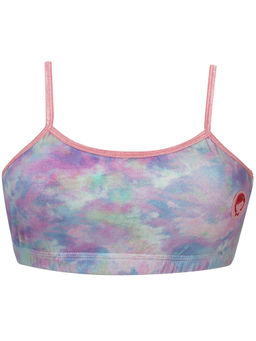D'chica - Tie & Die Print Non Padded Non Wired Teenager Bra Lavender Multi-Color