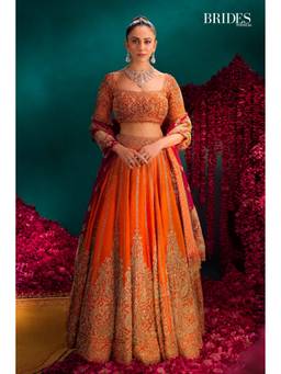 Sheetal Batra - Orange Lehenga with Blouse and Dupatta