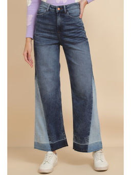 Allen Solly - Women Navy Blue Regular Fit Mid Wash Jeans